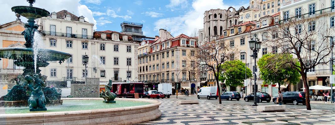 Praça do Rossio, Lissabon, Portugal